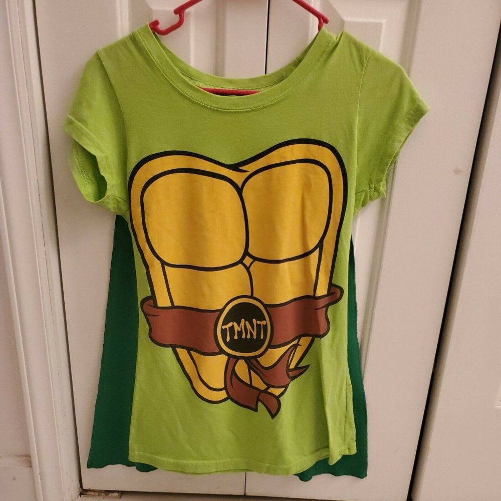 Nickelodeon Teenage Mutant Ninja Turtles Shirt With Cape Costume-Kids L 11/13